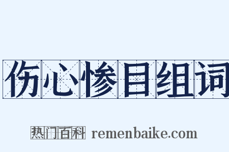 伤心惨目组词是什么意思的图片